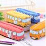 BD055 New Fashion Large Capacity Cute Pencil Bag Creative Canvas Student Stationery Bag 2023 Hot Sale Bus Pencil Case For Child