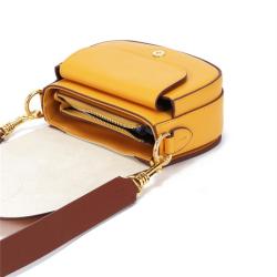 Hot Selling Genuine Leather Ladies Saddle Shoulder Messenger Fancy Women Crossbody Bags Purses And Lady Handbags