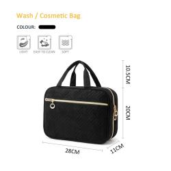 LOVEVOOK Waterproof PVC Hanging Toiletry Pouch Foldable Wash Bag Large Cosmetic Organizer with Rotating Hook Toiletry Makeup Bag