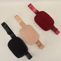 Keymay RTS Stock Winter Sherpa Fluffy Fanny Pack Everywhere Crossbody Waist Running Bag Teddy Fleece Belt Bag