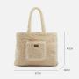 2023 Custom Logo Korean Style Handbags Fashionable Shoulder Bags Furry Winter Casual Tote Bags For Women