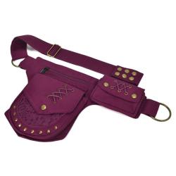 ZWY151 New Vintage Cotton Waist Bag Anti Theft Multi Pocket Practical Fanny Pack Outdoor Sports Camping Belt Hiking Tool Pocket
