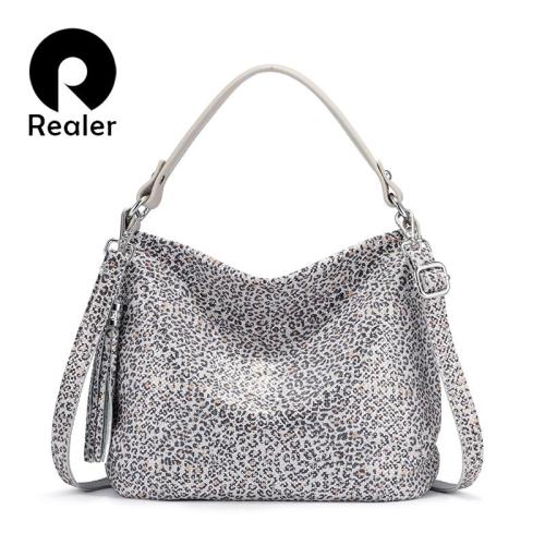 2022 hot sale REALER Dropshipping Shoulder Crossbody Bags Ladies Totes Hand bags custom Hobo bags Genuine Leather women handbags