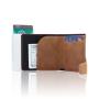 Custom Pop Up Aluminum Metal Case Wallet RFID Business Leather Card Holder Men Wallet