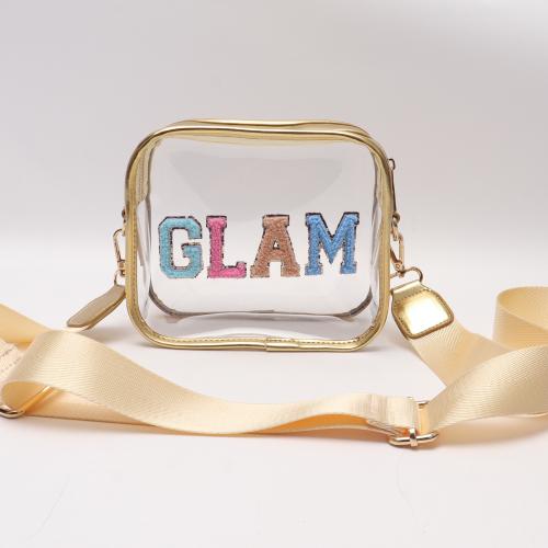 Keymay Hot Sale RTS  Clear Concert Game Day Bag Cute Purse Clear Stadium Approved Crossbody Sling Bag Sports Shoulder Bag