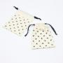High Quality Beige Cotton Linen Packaging Bag For Baby Care Drawstring Cotton Muslin Gift Storage Bag
