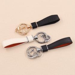 Wholesale Gifts PU Leather Braided Rope Keychain DIY Bag Pendant Key Chain Holder Key Car Trinket Keyring