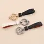 Wholesale Gifts PU Leather Braided Rope Keychain DIY Bag Pendant Key Chain Holder Key Car Trinket Keyring