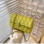 Women's Fashion Candy Color PU Leather Tote Bag Mini Purses Unique Lock Geometric Pattern Chain Tassel Decoration Spring Summer