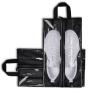 Gelory Black Portable Travel Shoe Bags Waterproof Nylon Storage Tote Pouch with Zipper for Men & Women