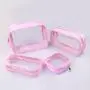 Waterproof Nylon PVC Toiletry Bag Portable Handle Transparent Travel Storage Pouch Toiletry Make up Bag Clear Cosmetic Bag