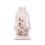 Factory Direct Canvas Drawstring Bag Blank Cotton Rice Bag Can Be Printed for Flour Storage