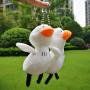 Custom embroidery three-dimensional plush duckling keychain cute doll decoration niche design plus logo