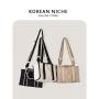 Customized Korean Handbag Premium Sense Shoulder Nylon Crossbody Women's Large Capacity Embroidery Handle Tote Bag