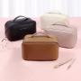 Fashion Custom Upgraded luxury makeup trolley bag tpu large capacity make up travel cosmetic bags with logo