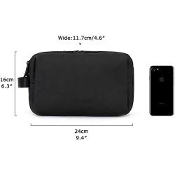 Luxury Large Cosmetic Bag Vegan Leather And Canvas Toiletry Bags Custom Leather Pattern Washed Canvas Toilet Bag With Handle Men