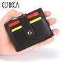HF038 New Lychee Pattern PU Leather Wallet Zipper Coin Purse Mini Buckle Wallet Unisex Bank Card Holder Business ID Card Holder