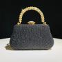 New design trendy wedding party bag elegant full dress bag ladies evening bags woman rhinestone handle handbag bulk sell pochette femme