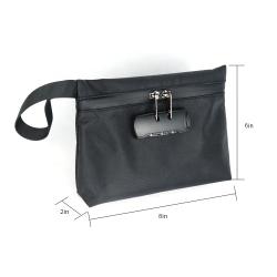 Smell Proof handbag for travel With Lock carbon lining water proof zipper Smelly Case Custom Odor Free Bag