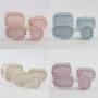 Factory Wholesale Low MOQ Women Ruffle Gingham Make up Pouch Custom Logo Girls Cosmetic Makeup Bag Polyester Cute Makeup Bag