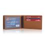 Customized leather bifold wallet card holder men card bag pu leather slim card holder wallet