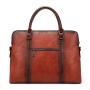 OEM 2024 Vegan Leather Luxury Briefcases Office Bags Laptop Bag For Retro Women Handbags With Emboss Flowers