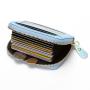 ZHF008 RFID Wallet Colorful Litchi Pattern Women's Organ Handbag Zipper Zero Wallet Bank Card Multi-card Card Cover
