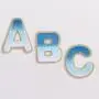 Factory Digital Toothbrush Embroidery Chenille Initial Patches Self Adhesive 26 Alphabets Patch Gradient Single Letter Patches
