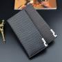 ZWY280 Men Simple Crocodile Print Long Wallet PU Waterproof Daily Lightweight Money Clip Business Multi-card Clutch Card Case