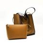 Newest Fashion Genuine Leather Women Tote Bags Shoulder Clutch 2 pcs handbag