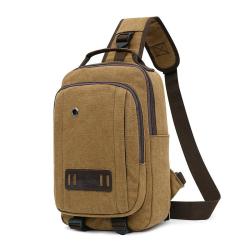 MGB013 Outdoor Running Chest Bags for Men Crossbody Chest Shoulder Bag With Earphone Hole Single Shoulder Messenger Bag