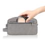 Factory wholesale pu leather makeup bag men toiletry bag leather travel cosmetic bag