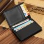 Plain Weave Pu Leather Men's Business Card Holder