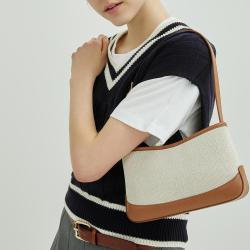 Custom Handbag Wholesale Factory Luxury Designer Ladies Handbag PU Leather Canvas Underarm Bag Shoulder Bag For Women