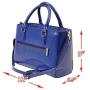 Blue PU leather top handle Outdoors Carry Wine  Beach Tote hand Bag With Insulated Picnic Cooler pouch
