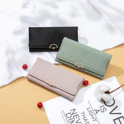 2023 Popular Women's Fashion Buckle Wallet Women Bags Designer Purchase Thread Cover Simple Wallet For Girls