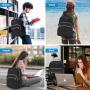 LOVEVOOK Stylish Quilted Backpacks Purse Business Work Travel College Bookbag with USB Black 15.6 inch Laptop Backpack for Women