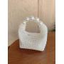 Retro hollow pearl handmade woven beaded handbag carteras para mujer 	 sac a main