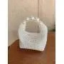 Retro hollow pearl handmade woven beaded handbag carteras para mujer 	 sac a main