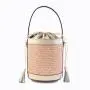 2024 New Beach Straw Bag Seaside Vacation Shoulder Bucket Bag Straw Bag for Women