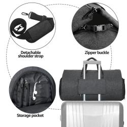 BSCI Manufacturer Premium Waterproof Business Wedding Travel Men Suit Convertible Garment Luggage Duffel Bag with Shoe Pocket