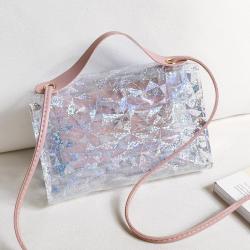 Transparent crossbody bags for women 2024 trend ladies handbag small square bag mini satchel shoulder bag