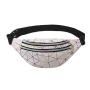 Holographic PU Leather Stitching Pattern Unisex Diagonal Fanny Pack Personalized Lingge Laser Waist Bag