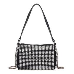 Crossbody Bags for Women  luxury Bling Diamond purse Mini Top Handle Handbag Chain Clutch for Party