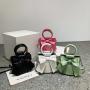 New Designer Woman Handbags Custom  Simple Mobile Phone Bag Bow Bag Wholesale Pu Leather Bucket Crossbody Bag