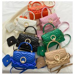 Premium Fashion Quality Handbags Stone Letter Bags Women Handbags Ladies Chains Lock Handbags
