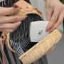 OEM Sac A Main En Rotin Bolsos De Paja Natural Handmade Round Women Rattan Summer Beach Woven Tote Shoulder Bags Bali Indonesia