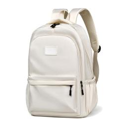 HR717 Unisex Solid Color Laptop Backpack Business Oxford College Shoulder Bag Portable Lightweight Universal Computer Schoolbag
