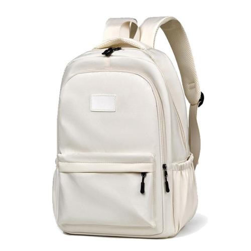 HR717 Unisex Solid Color Laptop Backpack Business Oxford College Shoulder Bag Portable Lightweight Universal Computer Schoolbag