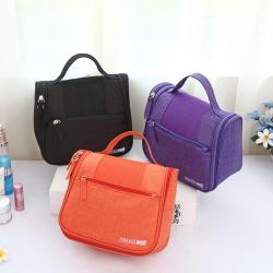 Gelory Manufacturer Fashion Solid Color Ladies Portable Travel Beauty Cosmetic Storage Bag